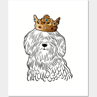 Puli Dog King Queen Wearing Crown Posters and Art